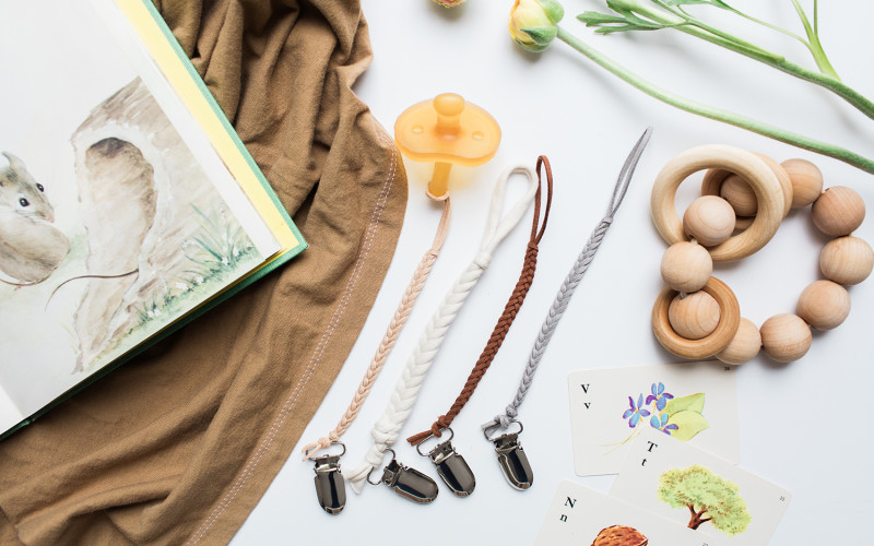 Check out these unique, visually-pleasing pacifier clips and baby accessories at Madeline’s Box + a giveaway!