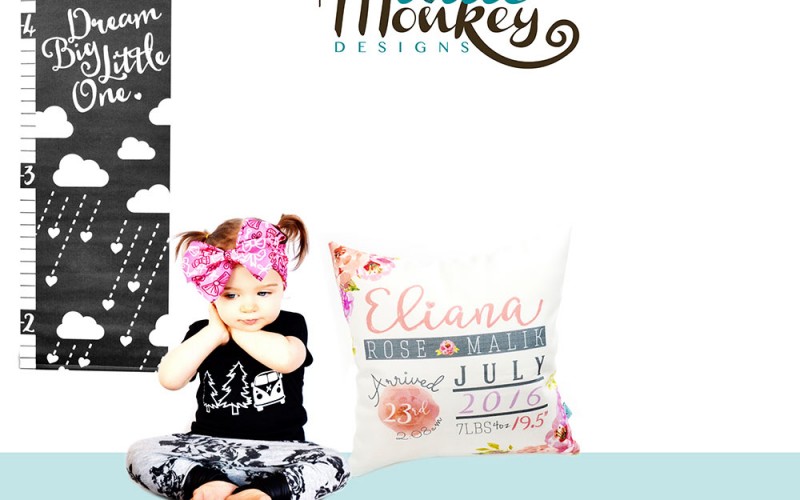 Personalized, unique, and custom designs for your little one from Little Monkey Designs + a giveaway!